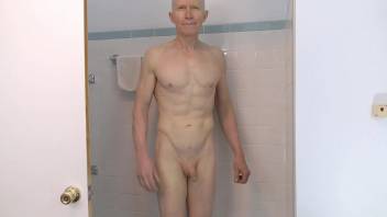 Horny Gay Nudist Bates in Shower